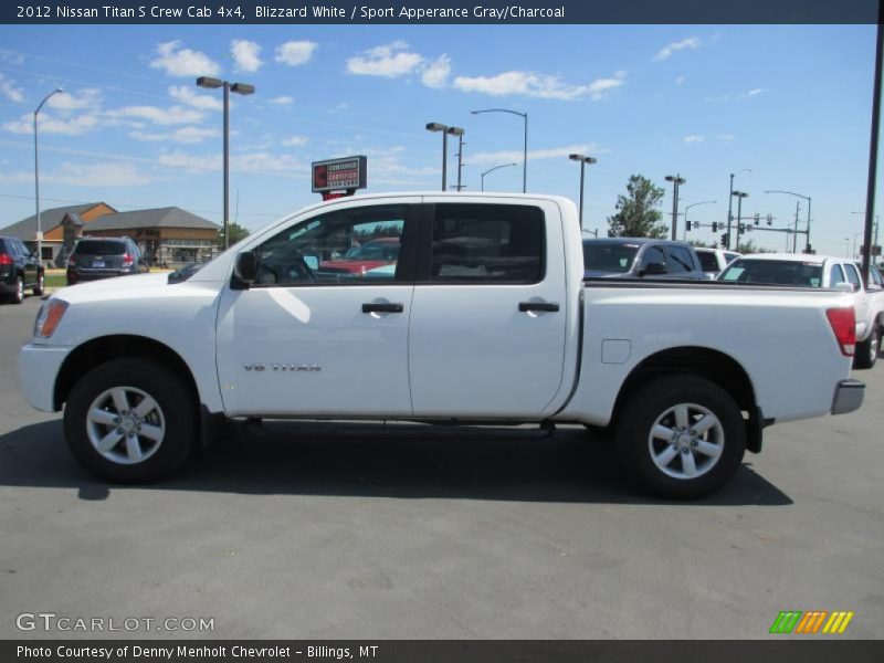 Blizzard White / Sport Apperance Gray/Charcoal 2012 Nissan Titan S Crew Cab 4x4