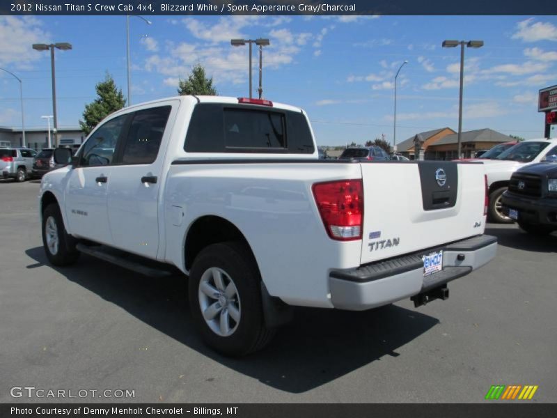 Blizzard White / Sport Apperance Gray/Charcoal 2012 Nissan Titan S Crew Cab 4x4