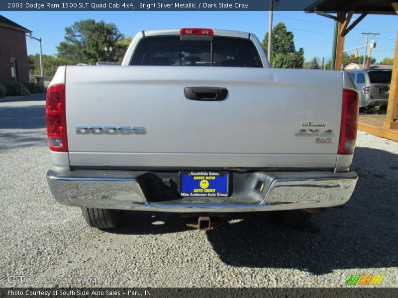 Bright Silver Metallic / Dark Slate Gray 2003 Dodge Ram 1500 SLT Quad Cab 4x4