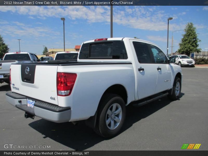 Blizzard White / Sport Apperance Gray/Charcoal 2012 Nissan Titan S Crew Cab 4x4
