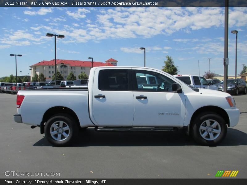Blizzard White / Sport Apperance Gray/Charcoal 2012 Nissan Titan S Crew Cab 4x4