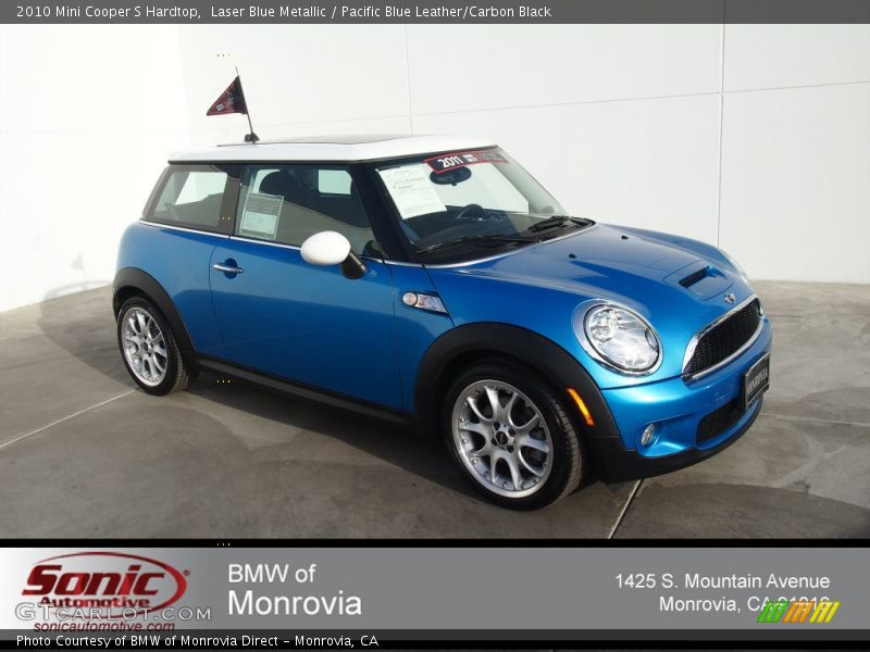 Laser Blue Metallic / Pacific Blue Leather/Carbon Black 2010 Mini Cooper S Hardtop