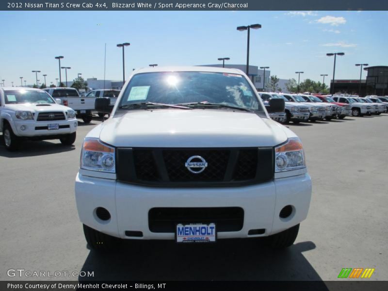 Blizzard White / Sport Apperance Gray/Charcoal 2012 Nissan Titan S Crew Cab 4x4