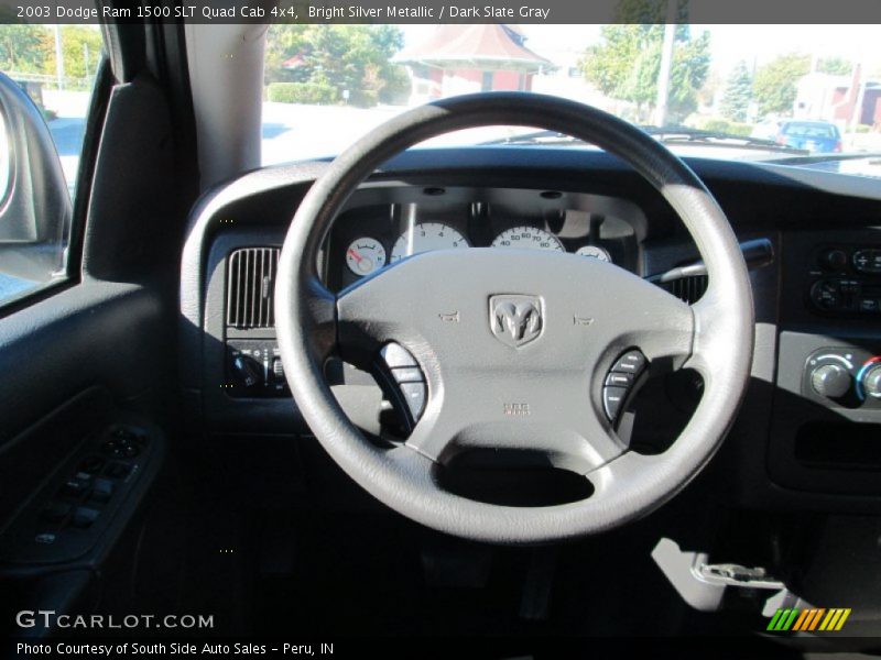 Bright Silver Metallic / Dark Slate Gray 2003 Dodge Ram 1500 SLT Quad Cab 4x4