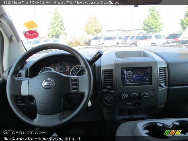 Blizzard White / Sport Apperance Gray/Charcoal 2012 Nissan Titan S Crew Cab 4x4