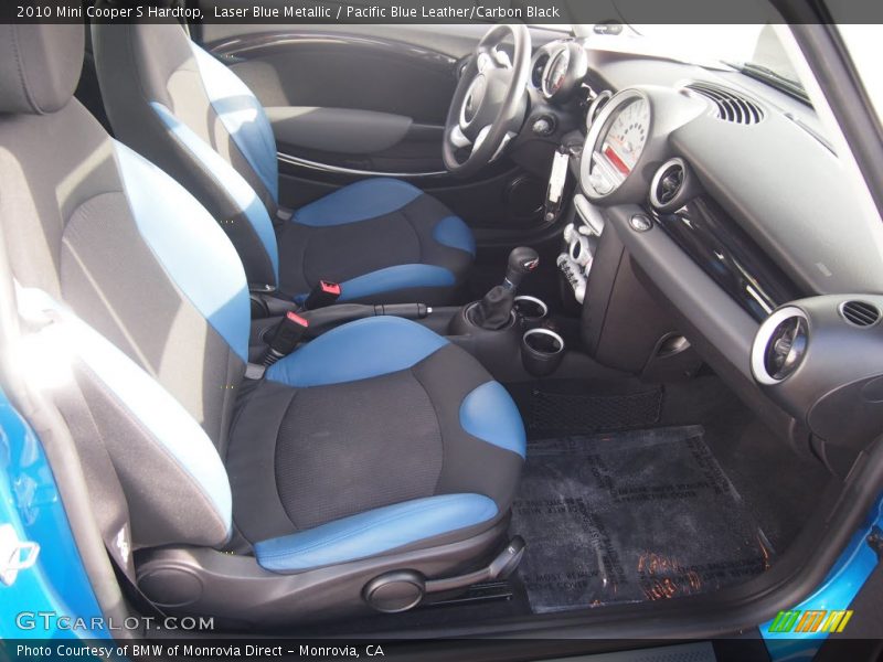  2010 Cooper S Hardtop Pacific Blue Leather/Carbon Black Interior