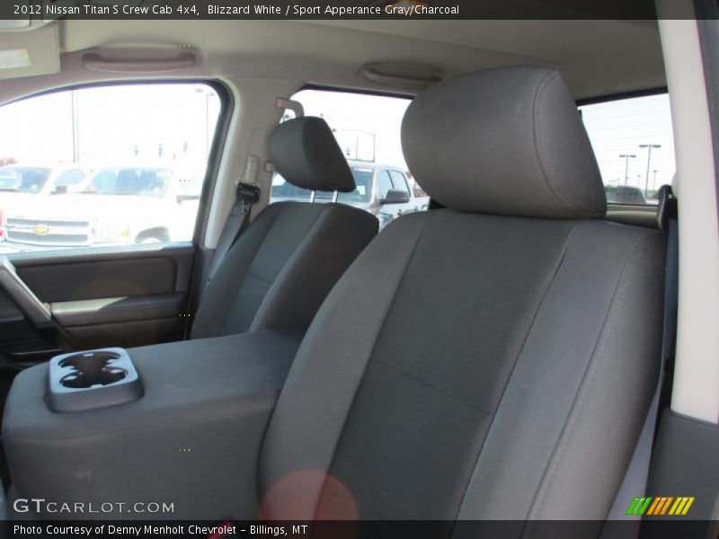 Blizzard White / Sport Apperance Gray/Charcoal 2012 Nissan Titan S Crew Cab 4x4