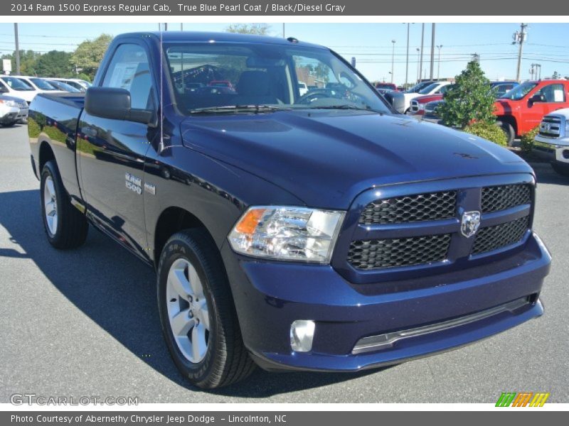 True Blue Pearl Coat / Black/Diesel Gray 2014 Ram 1500 Express Regular Cab
