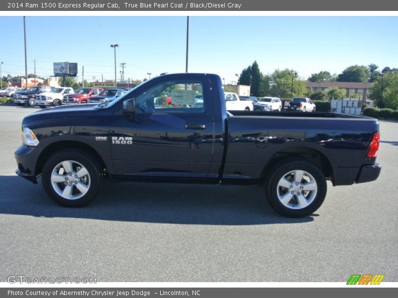 True Blue Pearl Coat / Black/Diesel Gray 2014 Ram 1500 Express Regular Cab