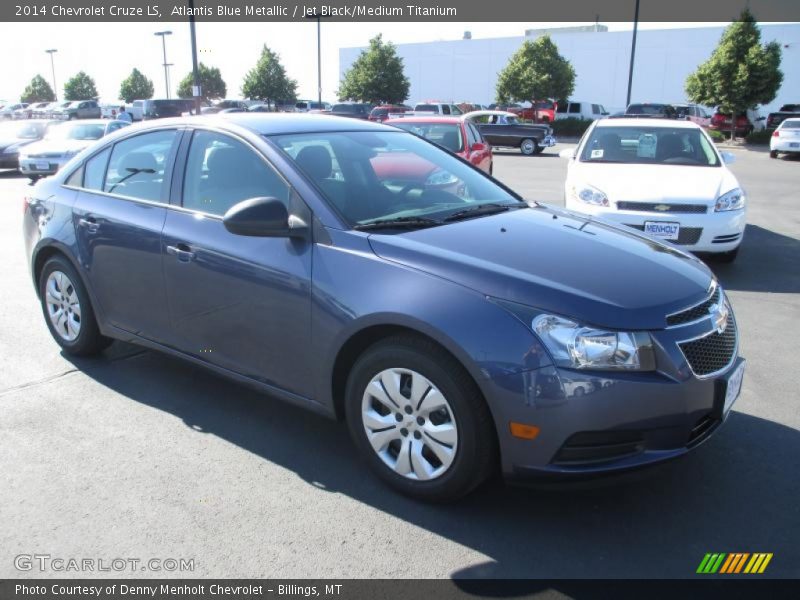 Atlantis Blue Metallic / Jet Black/Medium Titanium 2014 Chevrolet Cruze LS