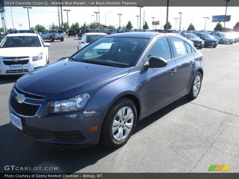 Atlantis Blue Metallic / Jet Black/Medium Titanium 2014 Chevrolet Cruze LS