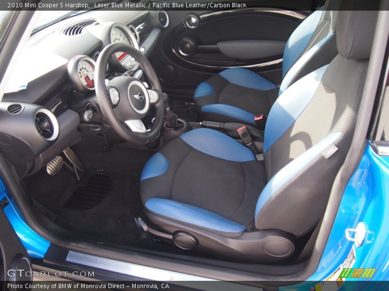 2010 Cooper S Hardtop Pacific Blue Leather/Carbon Black Interior