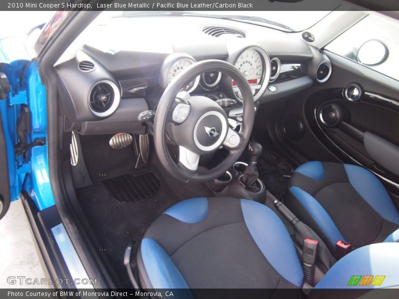 Pacific Blue Leather/Carbon Black Interior - 2010 Cooper S Hardtop 
