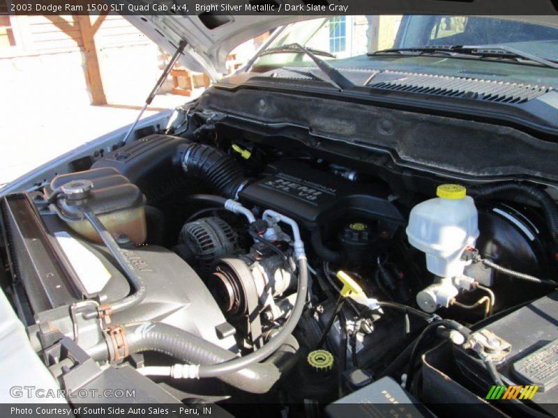 Bright Silver Metallic / Dark Slate Gray 2003 Dodge Ram 1500 SLT Quad Cab 4x4