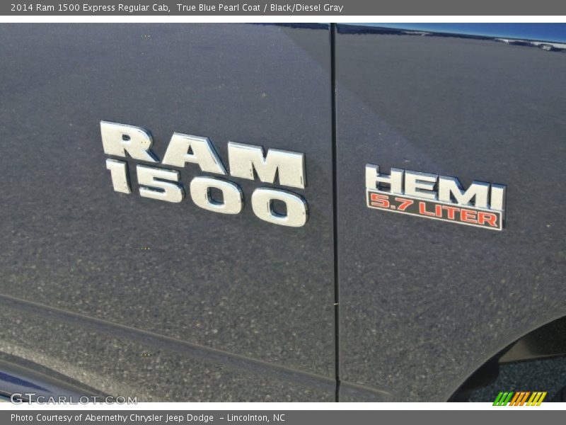 True Blue Pearl Coat / Black/Diesel Gray 2014 Ram 1500 Express Regular Cab