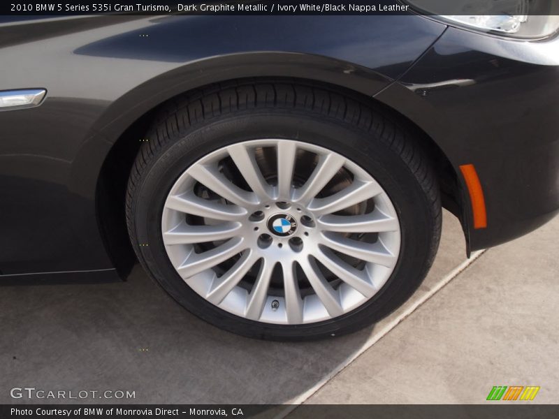Dark Graphite Metallic / Ivory White/Black Nappa Leather 2010 BMW 5 Series 535i Gran Turismo