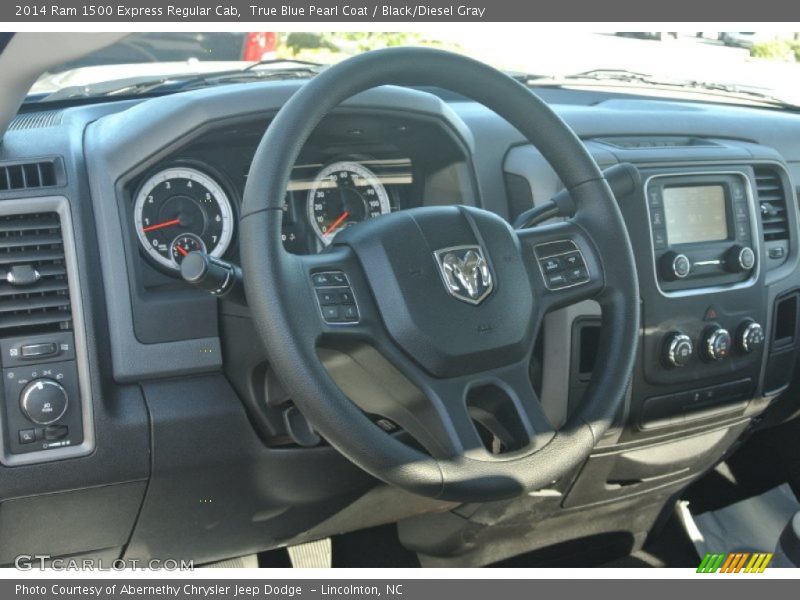 True Blue Pearl Coat / Black/Diesel Gray 2014 Ram 1500 Express Regular Cab