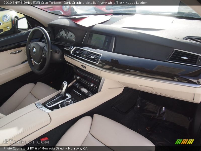 Dark Graphite Metallic / Ivory White/Black Nappa Leather 2010 BMW 5 Series 535i Gran Turismo