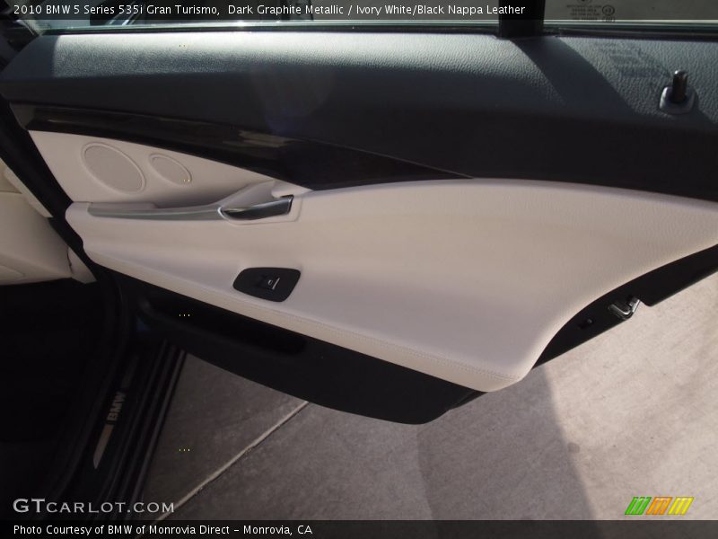 Dark Graphite Metallic / Ivory White/Black Nappa Leather 2010 BMW 5 Series 535i Gran Turismo