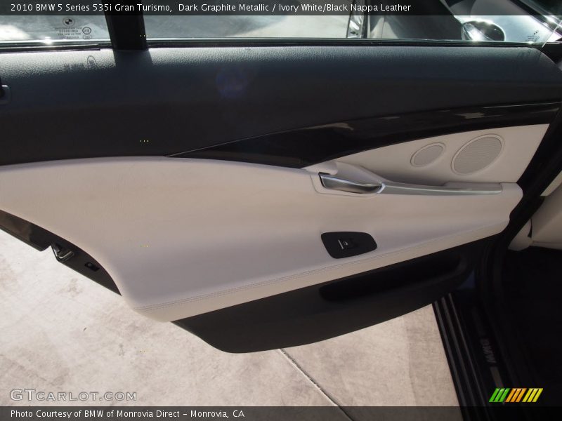 Dark Graphite Metallic / Ivory White/Black Nappa Leather 2010 BMW 5 Series 535i Gran Turismo