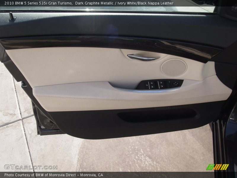Dark Graphite Metallic / Ivory White/Black Nappa Leather 2010 BMW 5 Series 535i Gran Turismo
