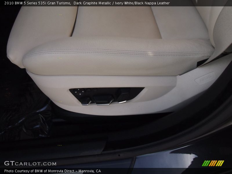 Dark Graphite Metallic / Ivory White/Black Nappa Leather 2010 BMW 5 Series 535i Gran Turismo