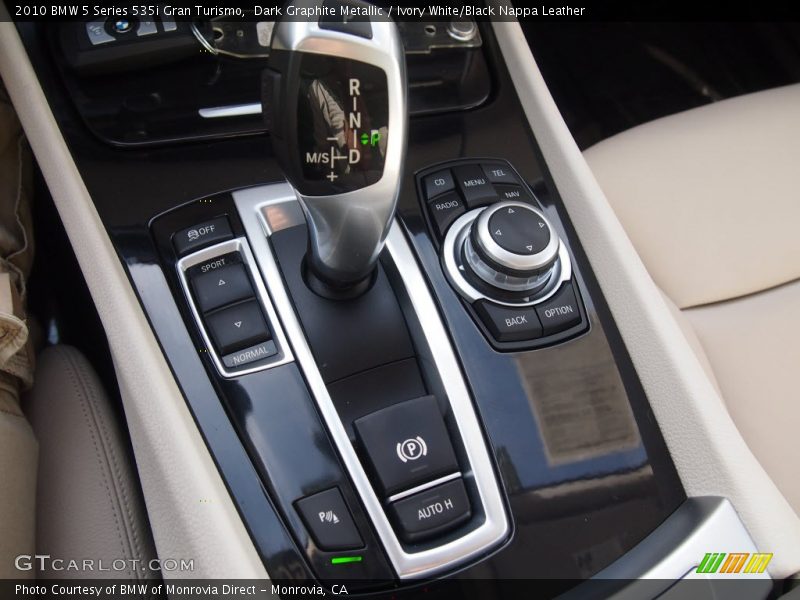 Dark Graphite Metallic / Ivory White/Black Nappa Leather 2010 BMW 5 Series 535i Gran Turismo