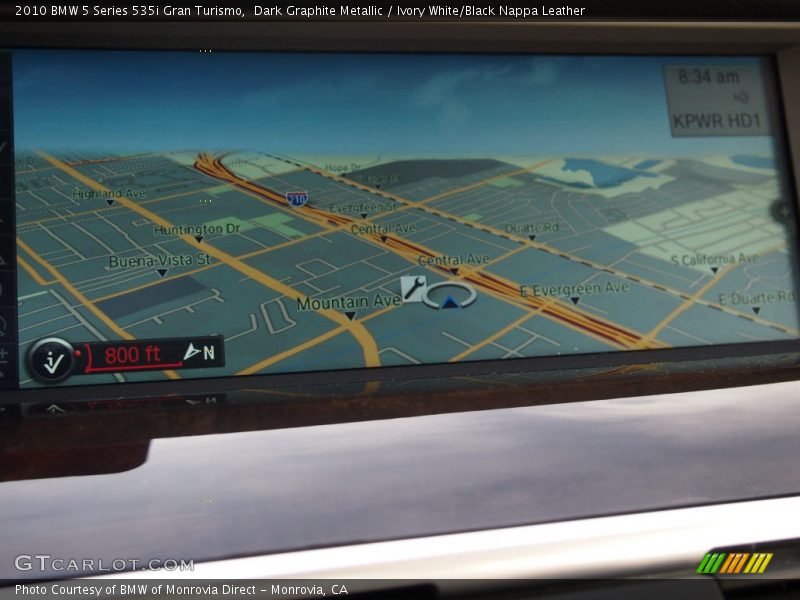 Dark Graphite Metallic / Ivory White/Black Nappa Leather 2010 BMW 5 Series 535i Gran Turismo