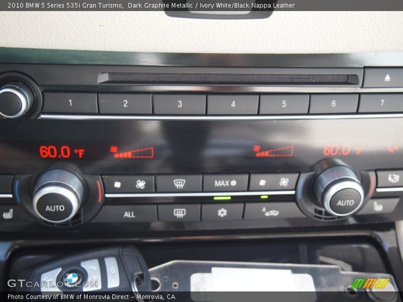 Dark Graphite Metallic / Ivory White/Black Nappa Leather 2010 BMW 5 Series 535i Gran Turismo
