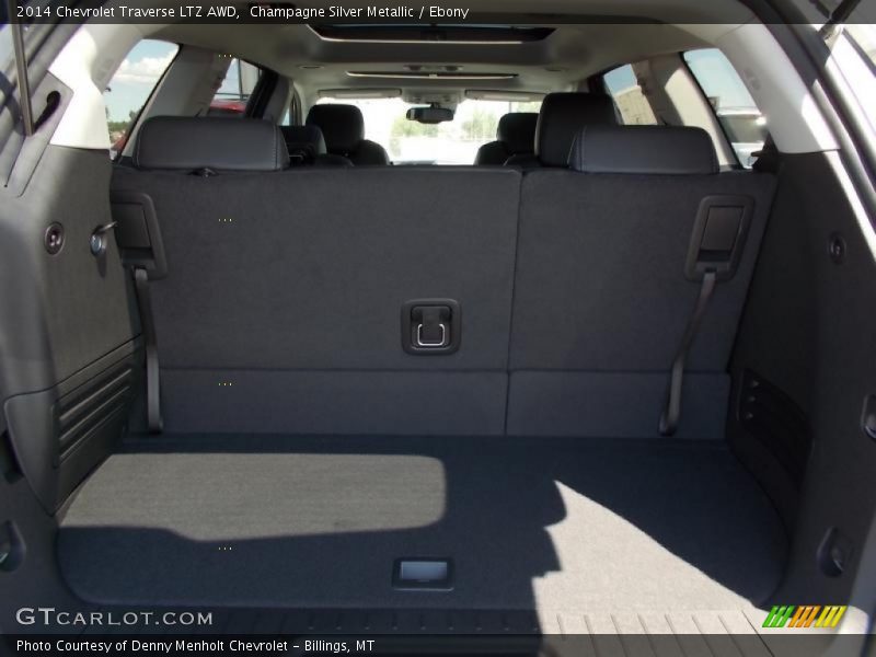 Champagne Silver Metallic / Ebony 2014 Chevrolet Traverse LTZ AWD