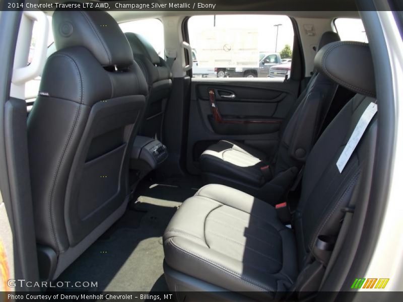 Champagne Silver Metallic / Ebony 2014 Chevrolet Traverse LTZ AWD