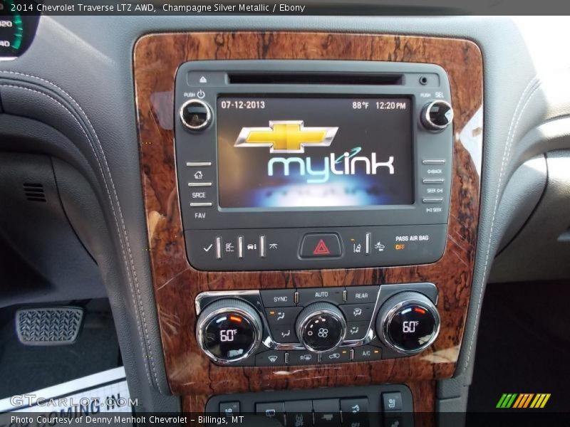 Champagne Silver Metallic / Ebony 2014 Chevrolet Traverse LTZ AWD