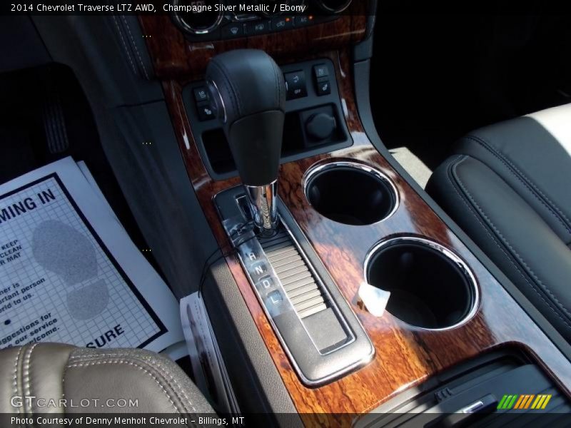 Champagne Silver Metallic / Ebony 2014 Chevrolet Traverse LTZ AWD