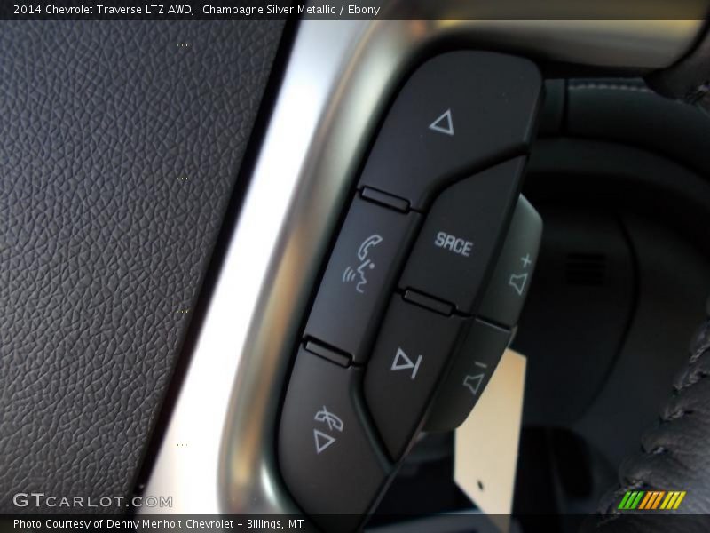 Champagne Silver Metallic / Ebony 2014 Chevrolet Traverse LTZ AWD