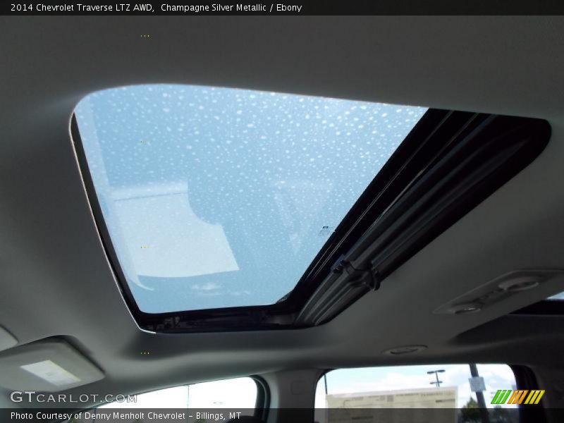 Champagne Silver Metallic / Ebony 2014 Chevrolet Traverse LTZ AWD