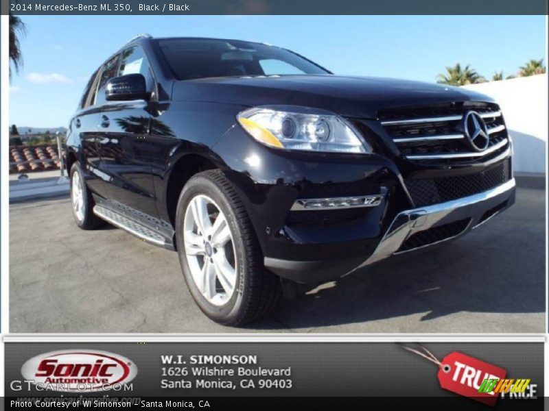 Black / Black 2014 Mercedes-Benz ML 350
