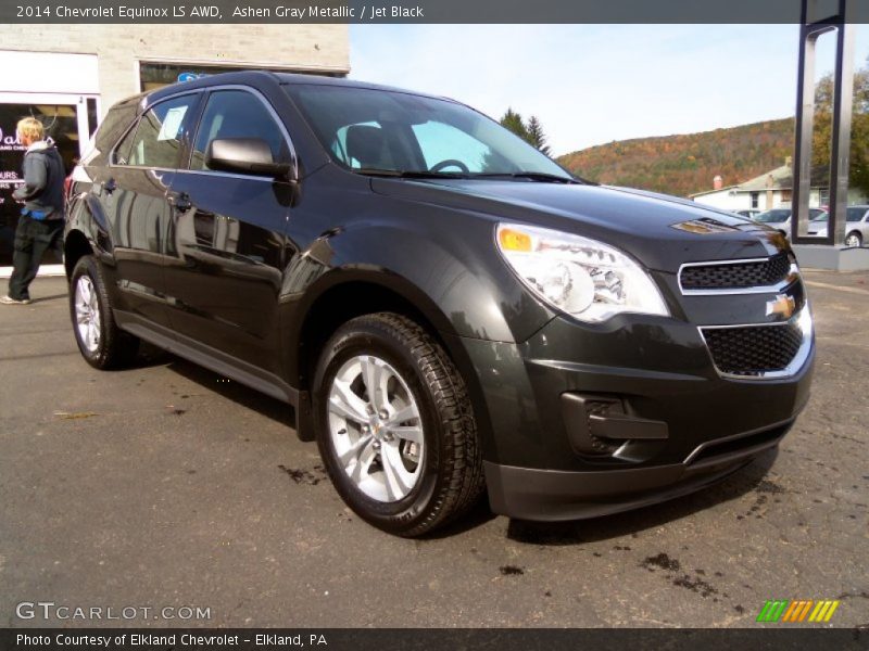 Ashen Gray Metallic / Jet Black 2014 Chevrolet Equinox LS AWD