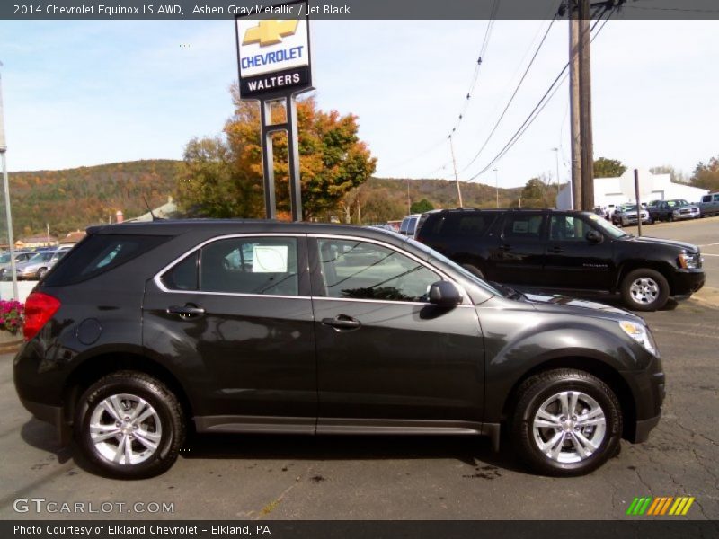 Ashen Gray Metallic / Jet Black 2014 Chevrolet Equinox LS AWD