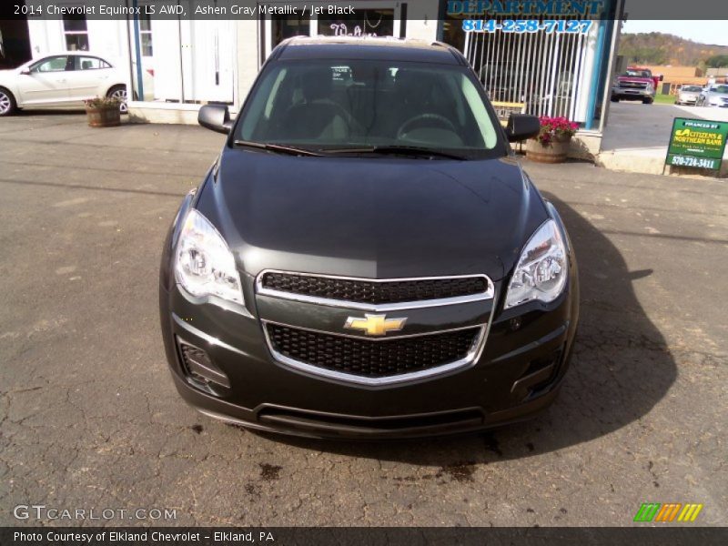 Ashen Gray Metallic / Jet Black 2014 Chevrolet Equinox LS AWD