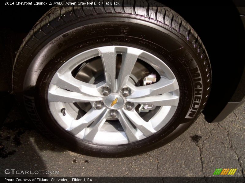 Ashen Gray Metallic / Jet Black 2014 Chevrolet Equinox LS AWD