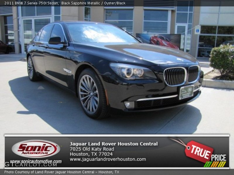 Black Sapphire Metallic / Oyster/Black 2011 BMW 7 Series 750i Sedan