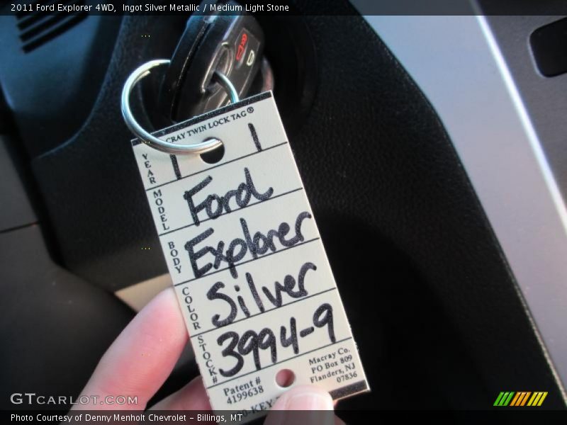 Ingot Silver Metallic / Medium Light Stone 2011 Ford Explorer 4WD