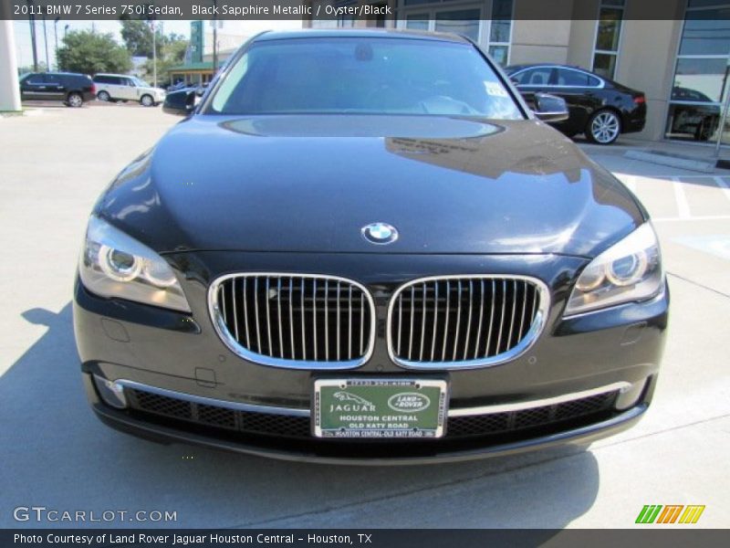 Black Sapphire Metallic / Oyster/Black 2011 BMW 7 Series 750i Sedan
