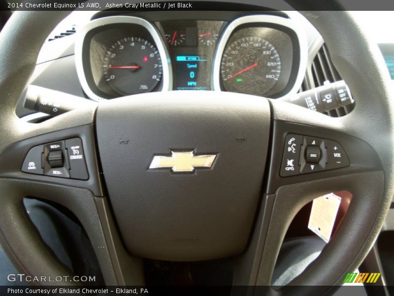 Ashen Gray Metallic / Jet Black 2014 Chevrolet Equinox LS AWD