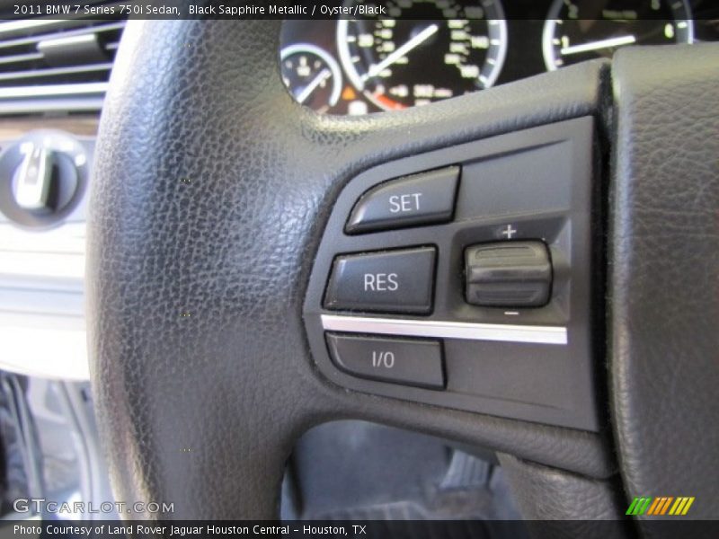 Black Sapphire Metallic / Oyster/Black 2011 BMW 7 Series 750i Sedan