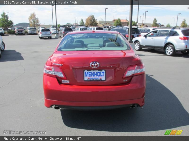 Barcelona Red Metallic / Ash 2011 Toyota Camry SE