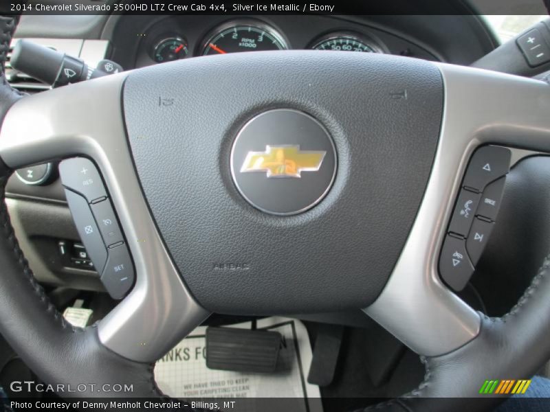 Silver Ice Metallic / Ebony 2014 Chevrolet Silverado 3500HD LTZ Crew Cab 4x4