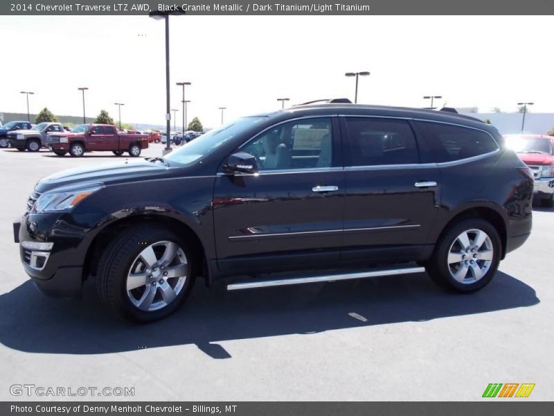 Black Granite Metallic / Dark Titanium/Light Titanium 2014 Chevrolet Traverse LTZ AWD
