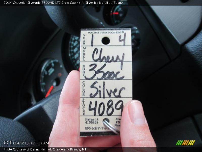 Silver Ice Metallic / Ebony 2014 Chevrolet Silverado 3500HD LTZ Crew Cab 4x4