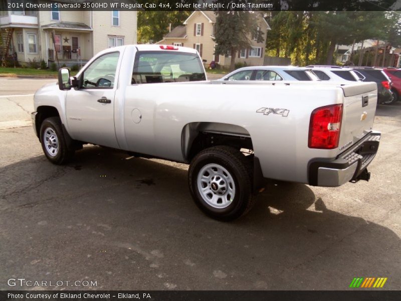 Silver Ice Metallic / Dark Titanium 2014 Chevrolet Silverado 3500HD WT Regular Cab 4x4